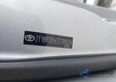 2007 Toyota Corolla Ce/Le/S from USA, damaged, VIN 2T1BR32E47C789374